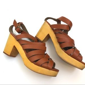 Schuler & Sons Heeled Sandals Leather Size 6.5